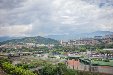 Fototapeta na wymiar Medellin, Antioquia / Colombia July 17, 2016 transport terminal Medellin
