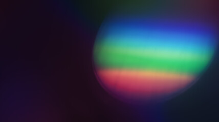 Rainbow Multciolor Optical Flare Abstract Bokeh and Light Leaks Photo Overlays with Camera Lens Film Burn Defocused Blur Reflection Bright Sunlights. Use in Screen Overlay Mode for Photo Processing.