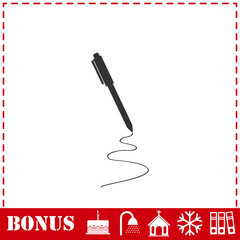 Pen icon flat