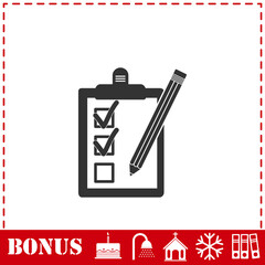 Quality control icon flat