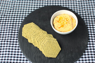 Chickpea hummus with paprika