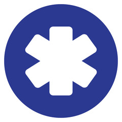 ambulance symbol for logo, vector flat illustration, can use like icon for app print or web