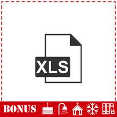 XLS icon flat