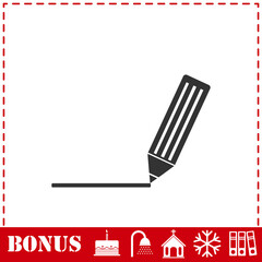 Pen icon flat
