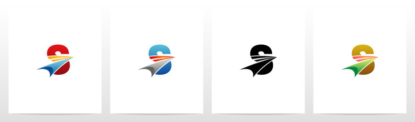 Swoosh Arrow On Letter Logo Design S