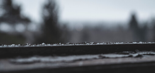 Snow on the windowsill