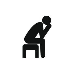 Depression icon design isolated on white background. Vector illustration
