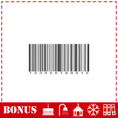 Barcode icon flat