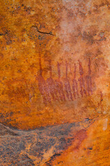 Human figures, Sevilla Bushman Rock Art Trail, Clanwilliam, Cederberg Mountains, Western Cape province, South Africa, Africa