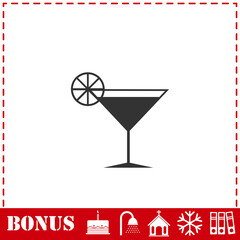 Cocktail icon flat