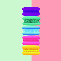 macaroon color background sweet dessert
