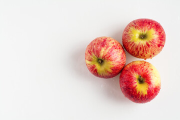 red apple on a white background