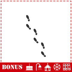Bootprints icon flat