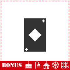 Playing card icon flat
