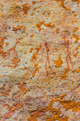 Human figures, Sevilla Bushman Rock Art Trail, Clanwilliam, Cederberg Mountains, Western Cape province, South Africa, Africa