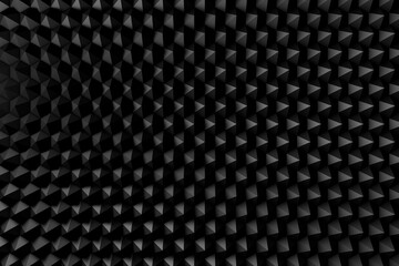  Honeycombs Cube. Background abstract minimalistic black / white texture with many rows of volumetric figures of hexagons lying in the light. Animation. Mobile briquette silver wall 3d
