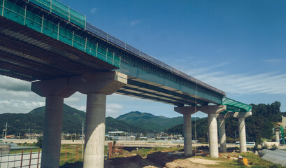 construction of bridge in South Korea