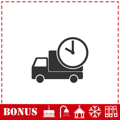 Delivery time icon flat