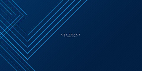 Blue background with abstract lines triangle modern element for banner, presentation design and flyer