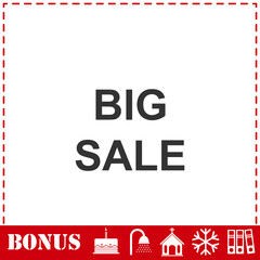 Big Sale offer text icon flat