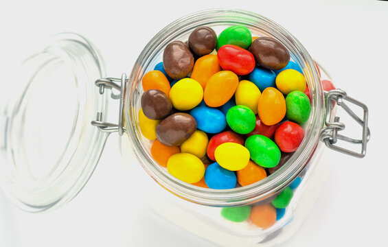 candy in a glass jar