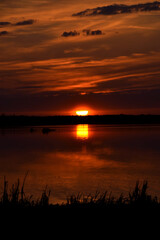 Sunset on Astotin Lake