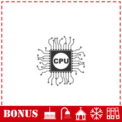 CPU icon flat