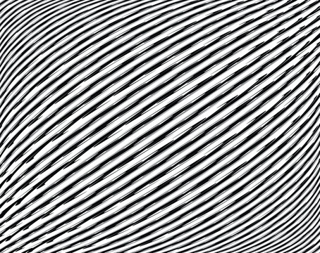  Abstract pattern. Texture with wavy, billowy lines. Optical art background. Wave design black and white. Digital image with a psychedelic stripes. Vector illustration