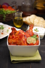Tandoori chicken_black background