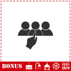 Recruitment icon flat