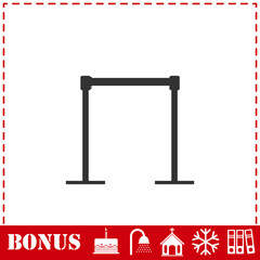 Horizontal bar icon flat