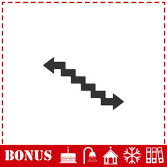 Stairs icon flat