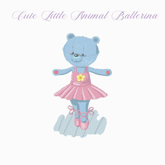 Cute bear Little Animal Ballerina