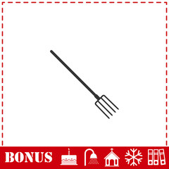 Pitchfork icon flat