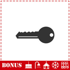Key icon flat