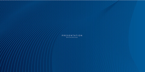 Wave curve dark blue abstract presentation background texture. 3D illustration, 3D rendering