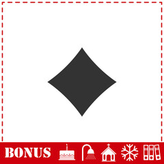 Cards suits icon flat