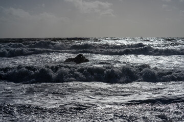Sandymouth is a beach three miles north of Bude in Cornwall, England, United Kingdom