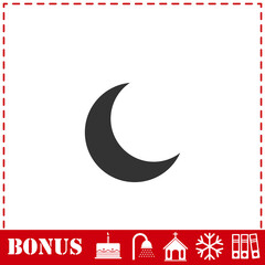 Moon icon flat