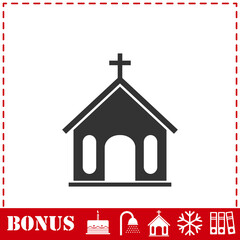 Church icon flat