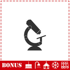 Microscope icon flat