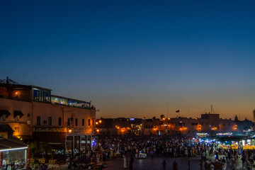 Fototapeta na wymiar The Yamaa el Fna Square, Marrakesh, Morocco