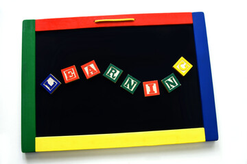 Blocks Spell Learning on Magnetic Board