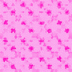 Seamless  mosaic pattern with pink hearts