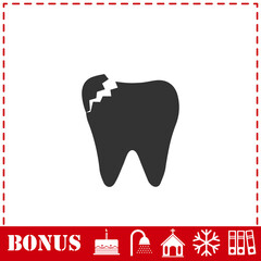 Dental Problem icon flat