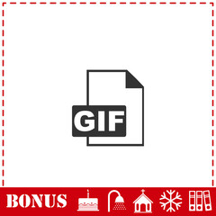 GIF format icon flat