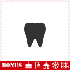 Tooth icon flat