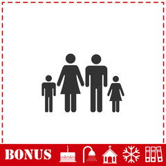 Family icon flat