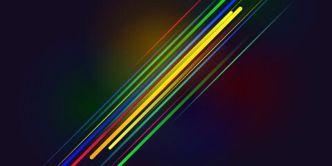 Moderb elegant red yellow black blue green glowing wave game abstract presentation background design