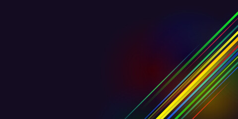 Moderb elegant red yellow black blue green glowing wave game abstract presentation background design © Roisa
